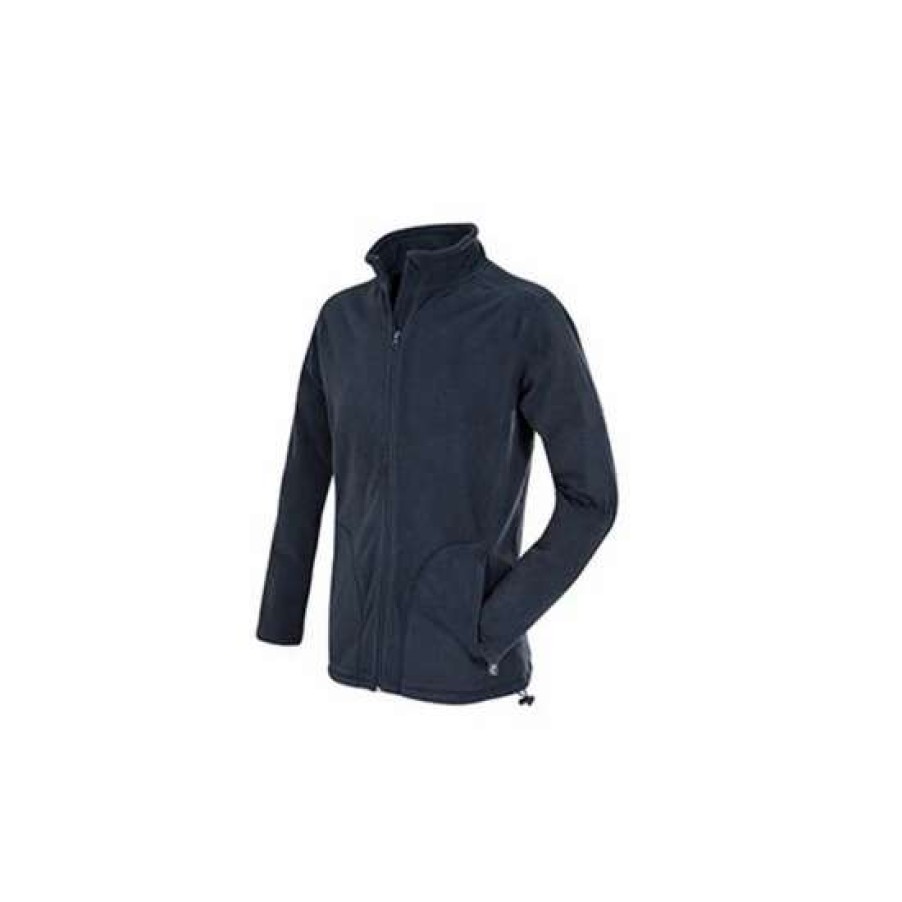 Coats, Jackets & Blazers * | Stedman Active Mens Active Full Zip Fleece Coats, Jackets & Blazers Blue Midnight