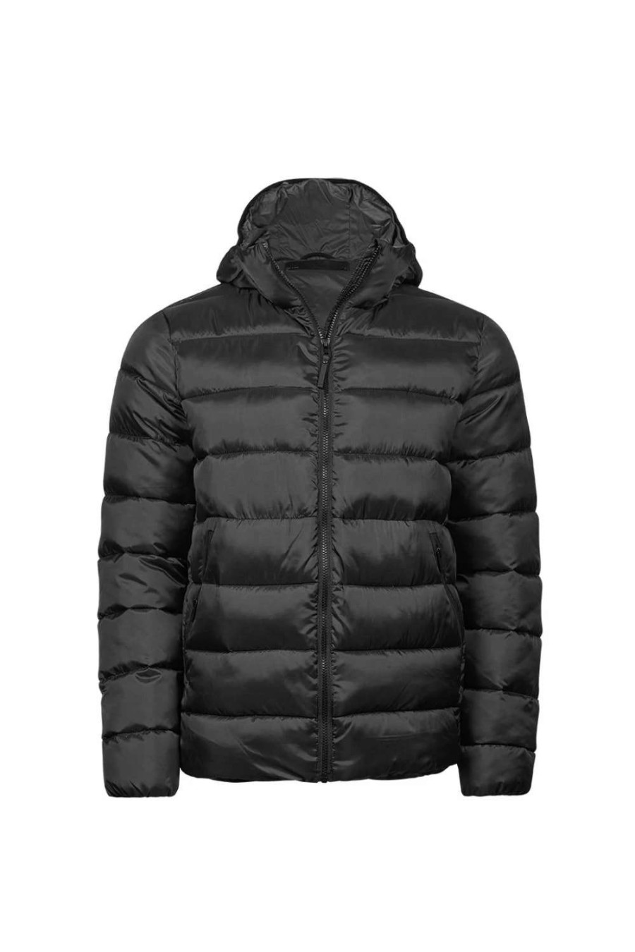 Coats, Jackets & Blazers * | Tee Jays Unisex Adult Lite Hooded Padded Jacket ( ) Black