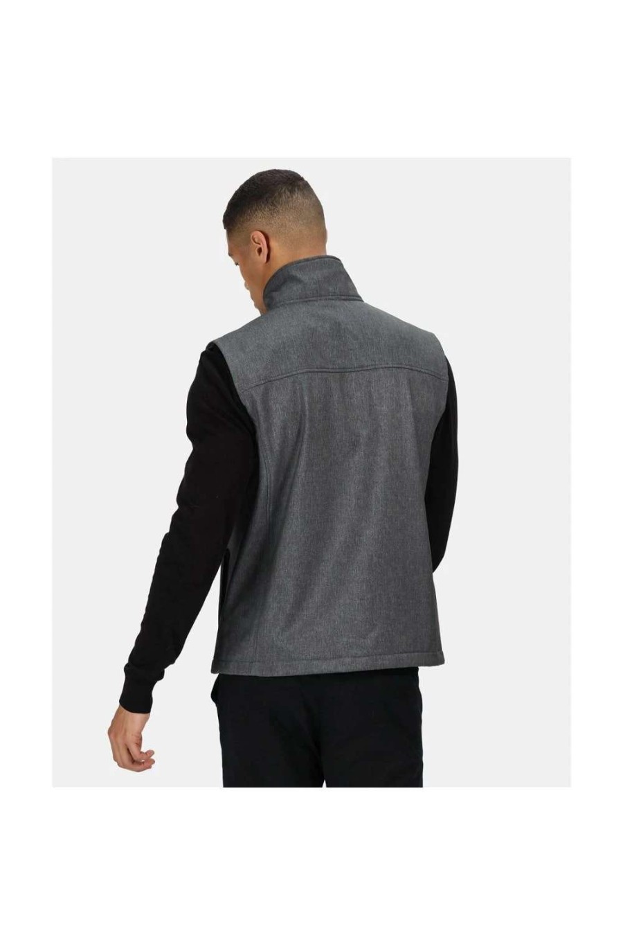 Coats, Jackets & Blazers * | Regatta Mens Flux Softshell Body Warmer Seal Grey Marl