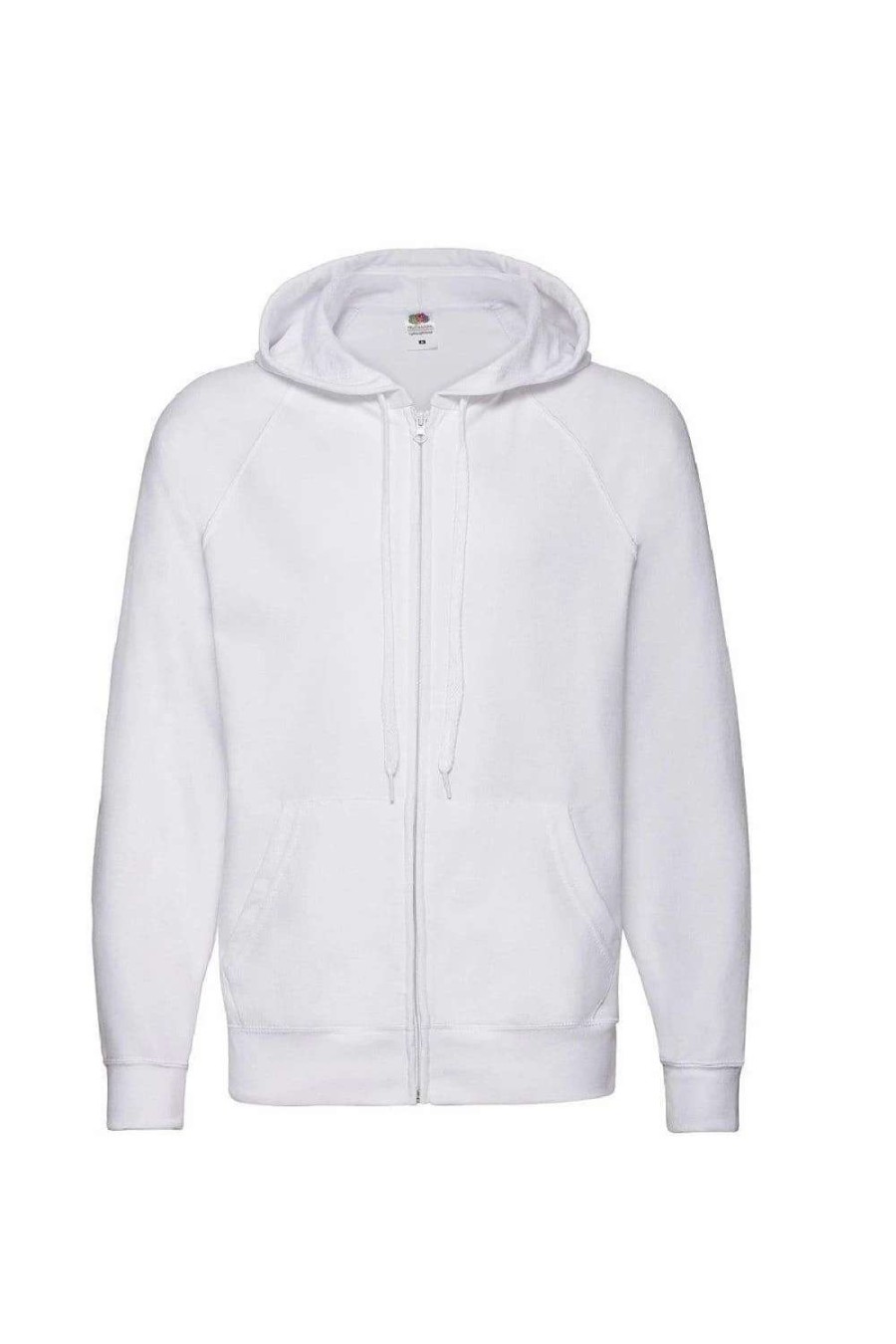 Coats, Jackets & Blazers * | Of The Loom Fruit Of The Loom Mens Lightweight Full Zip Jacket / Hoodie ( ) White