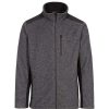 Coats, Jackets & Blazers * | Trespass Mens Farantino Fleece Jacket Dark Grey Stripe