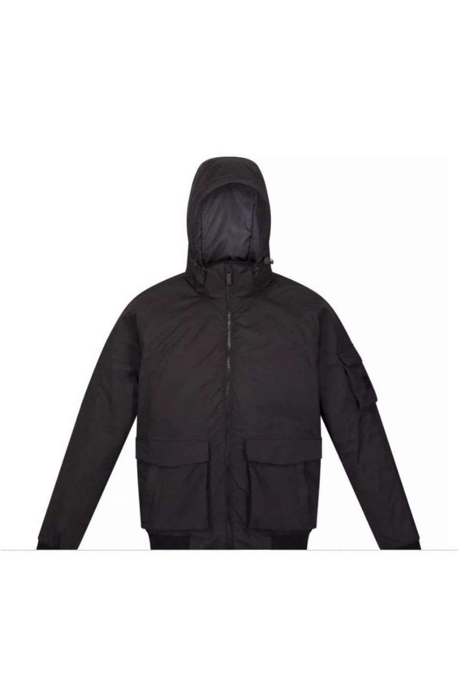 Coats, Jackets & Blazers * | Regatta Mens Faizan Hooded Waterproof Jacket Black