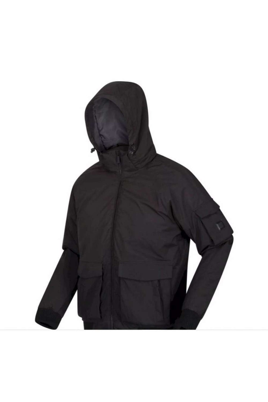 Coats, Jackets & Blazers * | Regatta Mens Faizan Hooded Waterproof Jacket Black