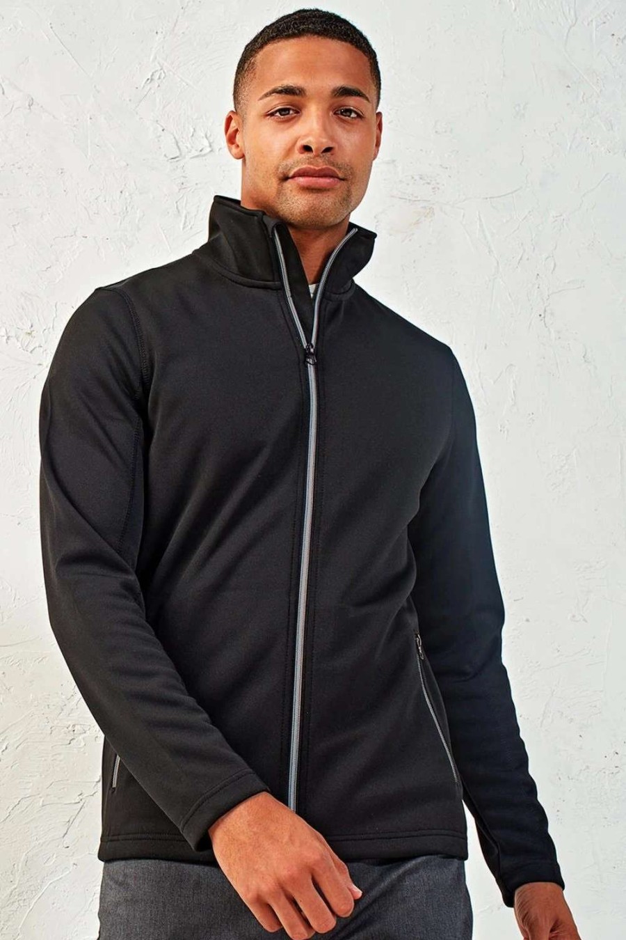 Coats, Jackets & Blazers * | Premier Mens Sustainable Zipped Jacket Black