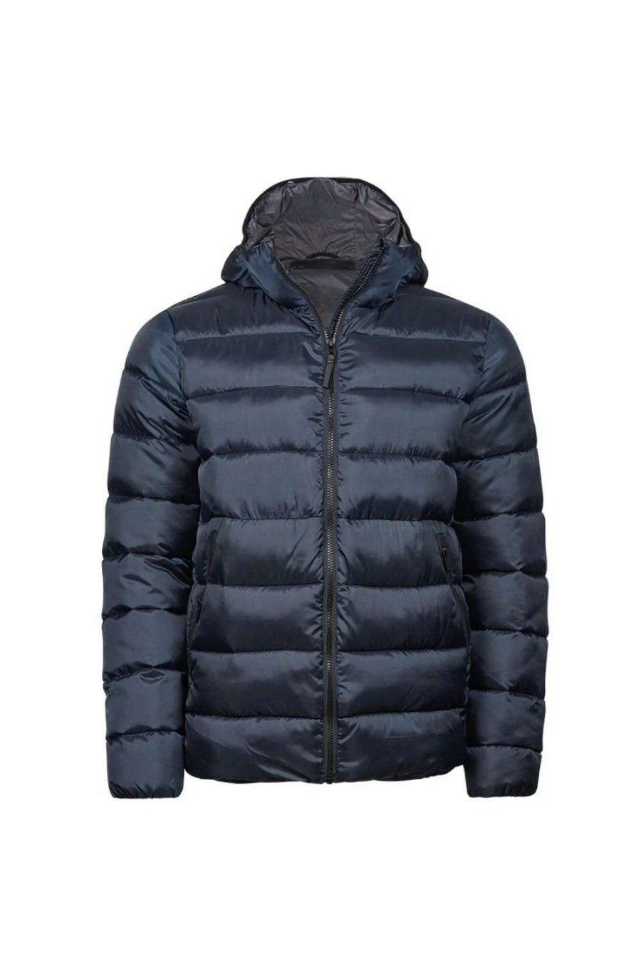 Coats, Jackets & Blazers * | Tee Jays Unisex Adult Lite Hooded Padded Jacket ( ) Navy Blue