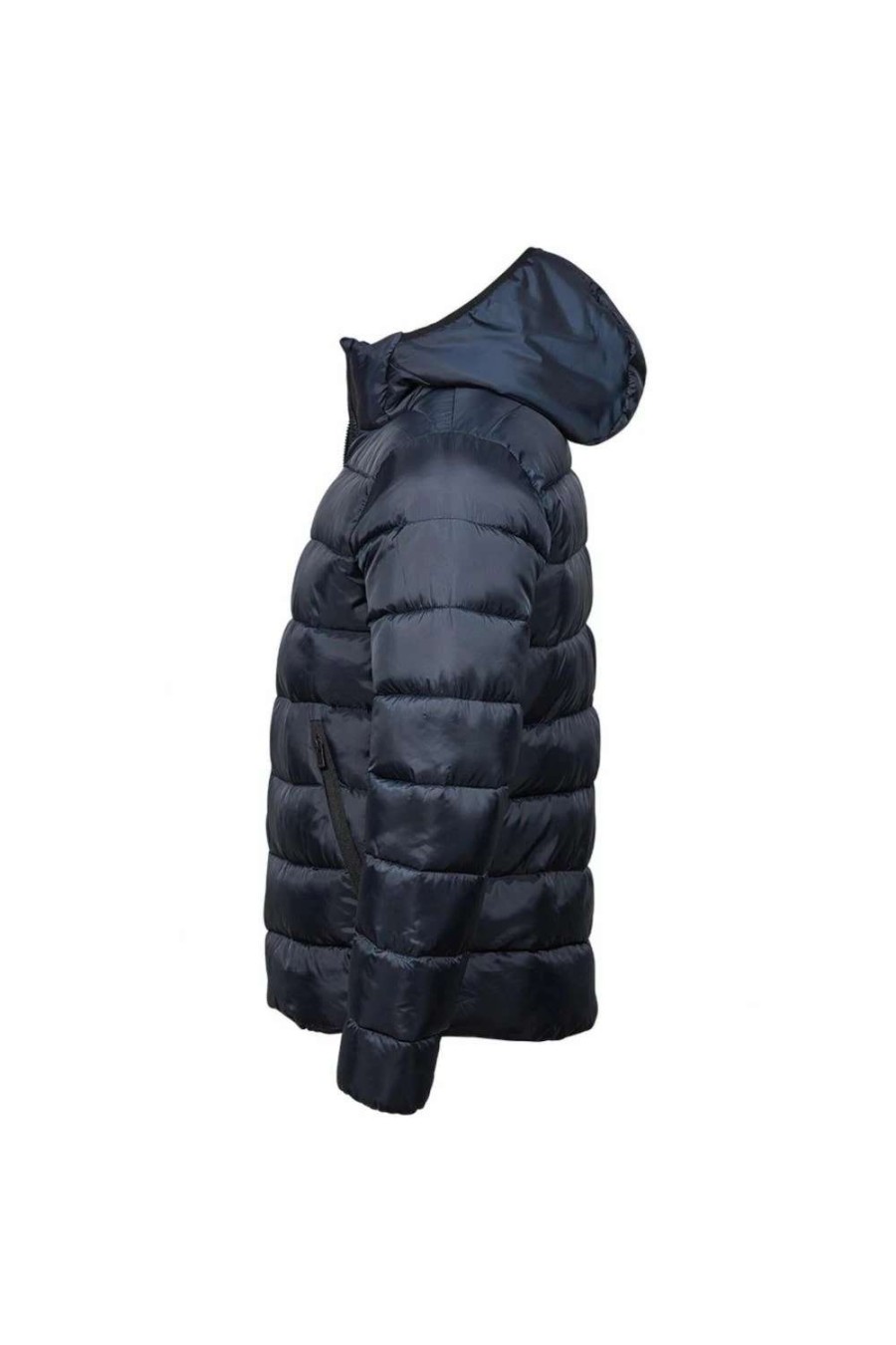 Coats, Jackets & Blazers * | Tee Jays Unisex Adult Lite Hooded Padded Jacket ( ) Navy Blue