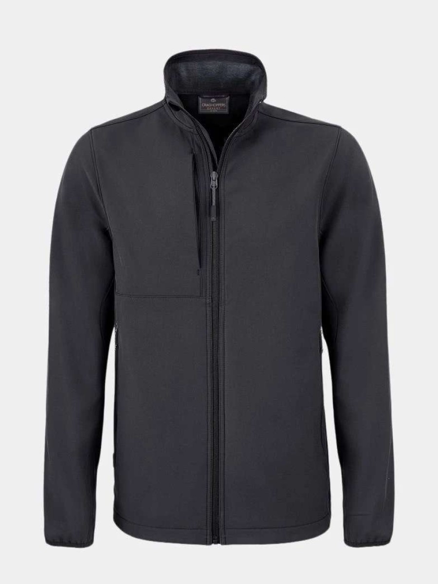 Coats, Jackets & Blazers * | Craghoppers Mens Expert Basecamp Soft Shell Jacket Carbon Grey