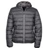 Coats, Jackets & Blazers * | Tee Jays Mens Hooded Padded Zepelin Jacket ( ) Space Gray/Gray