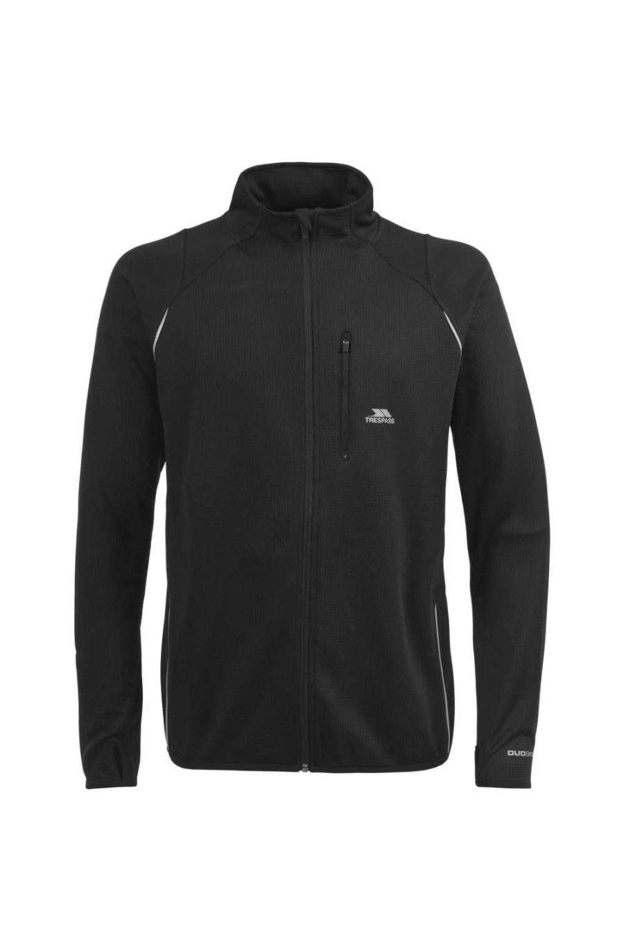 Coats, Jackets & Blazers * | Trespass Mens Whiten Long Sleeve Quick Dry Active Jacket Black