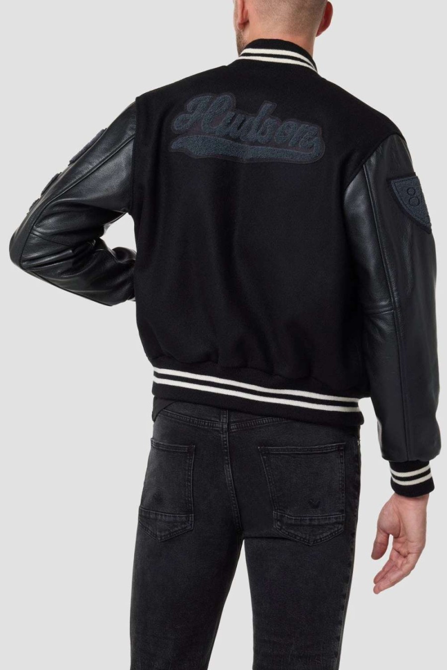 Coats, Jackets & Blazers * | Hudson Jeans Leather Jacket Black