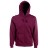 Coats, Jackets & Blazers * | Of The Loom Fruit Of The Loom Mens Hooded Sweatshirt Jacket Burgundy