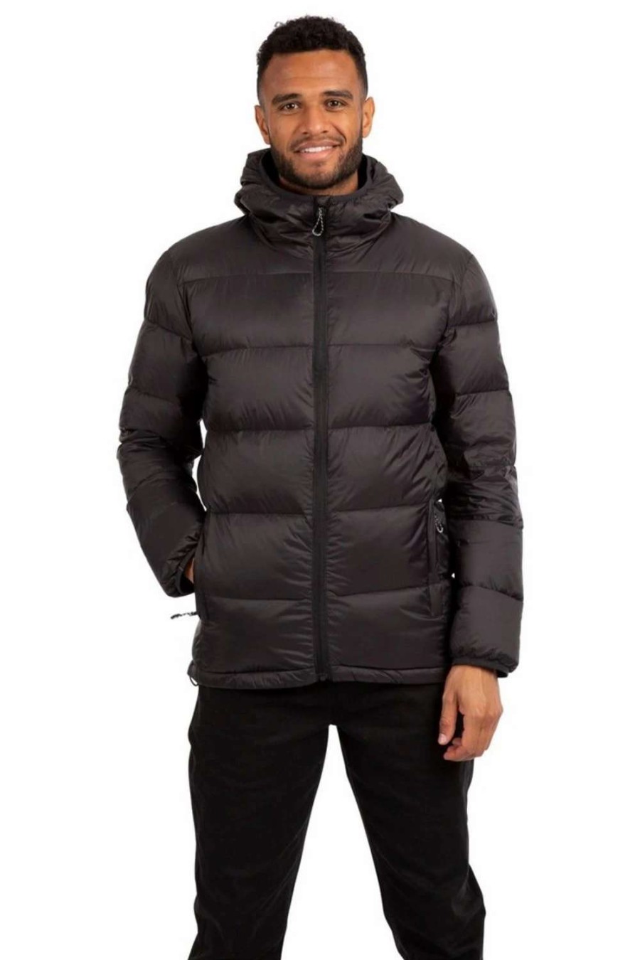 Coats, Jackets & Blazers * | Trespass Mens Millan Packaway Down Jacket Black