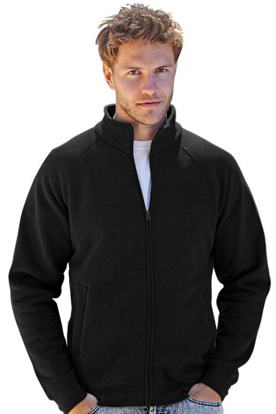 Coats, Jackets & Blazers * | Of The Loom Fruit Of The Loom Mens Premium 70/30 Full Zip Sweatshirt Jacket ( ) Black