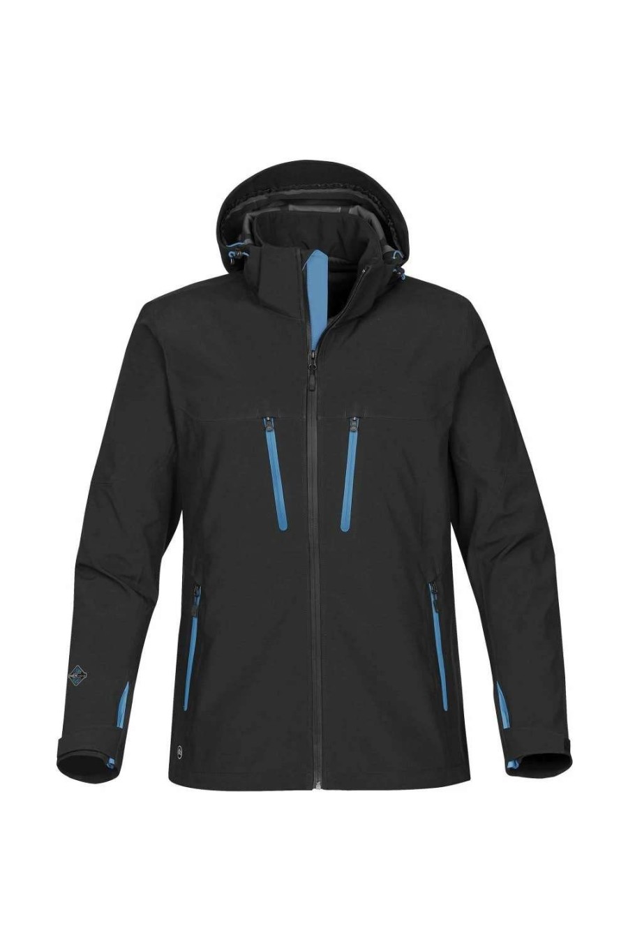 Coats, Jackets & Blazers * | Stormtech Mens Patrol Softshell Jacket ( ) Black/Electric Blue