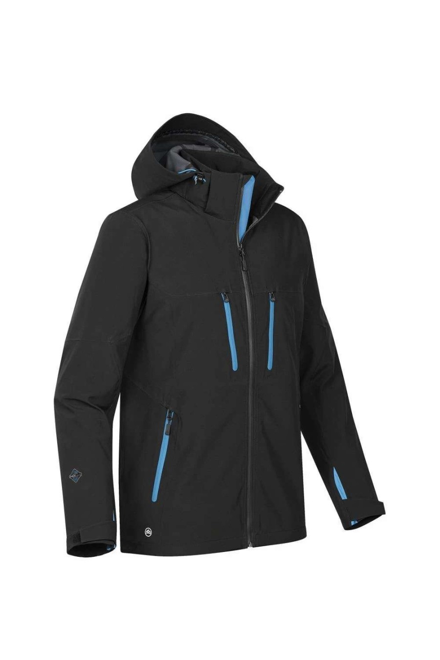 Coats, Jackets & Blazers * | Stormtech Mens Patrol Softshell Jacket ( ) Black/Electric Blue