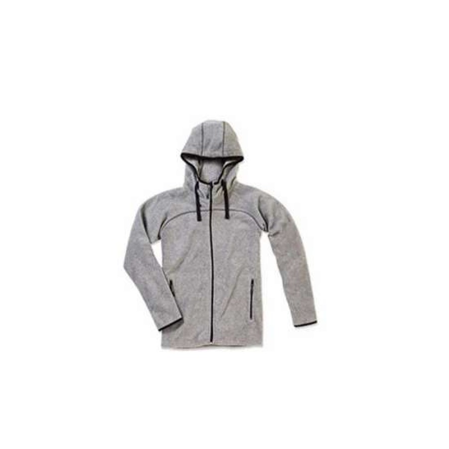 Coats, Jackets & Blazers * | Stedman Active Mens Active Power Fleece Jacket ( ) Coats, Jackets & Blazers Heather Gray