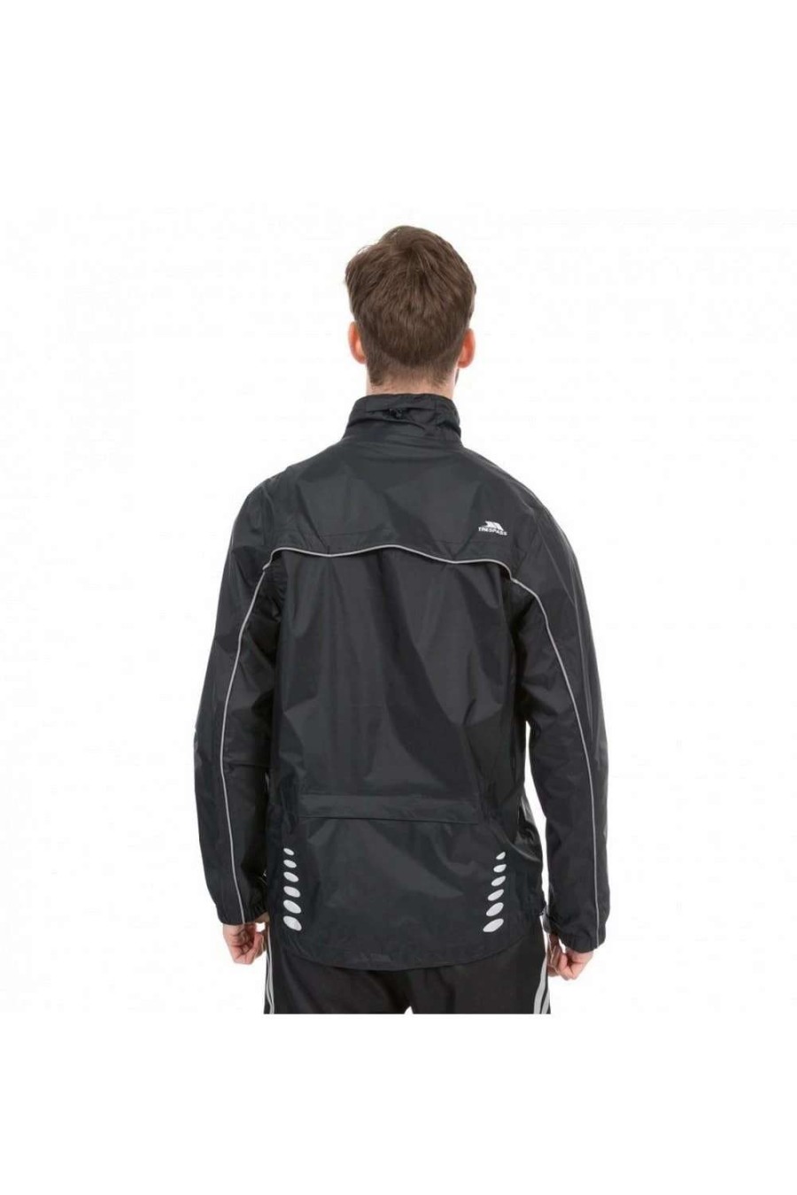 Coats, Jackets & Blazers * | Trespass Mens Axle Waterproof Full Zip Active Jacket Black