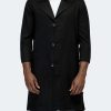 Coats, Jackets & Blazers * | Konus Men'S 3/4 Sleeve Fish Tail Coat In Black