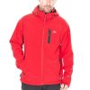 Coats, Jackets & Blazers * | Trespass Mens Accelerator Ii Waterproof Softshell Jacket Red