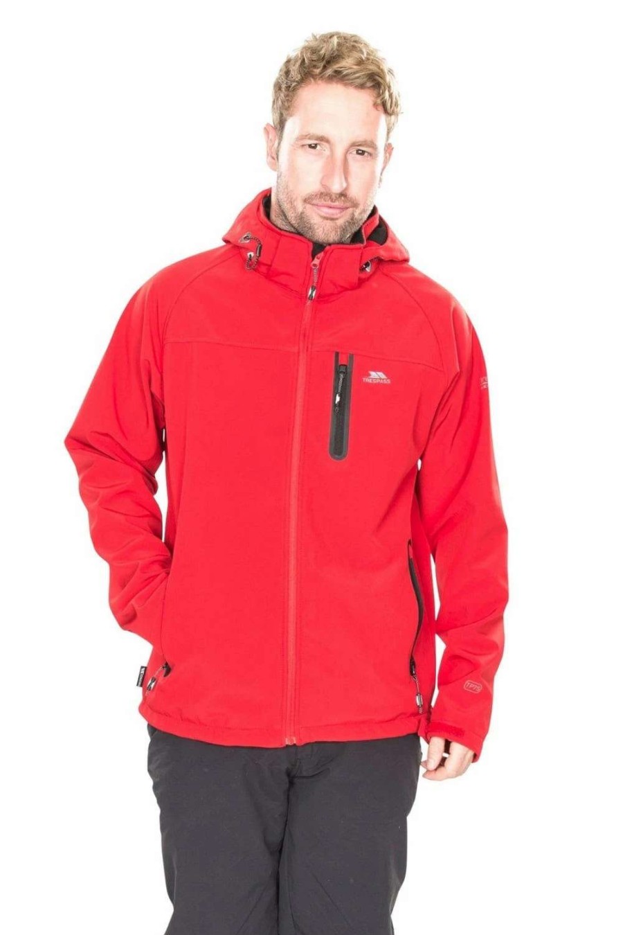 Coats, Jackets & Blazers * | Trespass Mens Accelerator Ii Waterproof Softshell Jacket Red