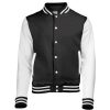 Coats, Jackets & Blazers * | Awdis Unisex Varsity Jacket ( ) Jet Black / White