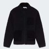 Coats, Jackets & Blazers * | Onia Sherpa Jumbo Corduroy Shacket Jackets Black