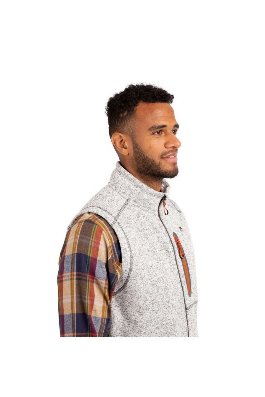 Coats, Jackets & Blazers * | Trespass Mens Woodley Fleece Vest Ghost Marl