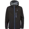 Coats, Jackets & Blazers * | Trespass Mens Hebron Waterproof Softshell Jacket Black