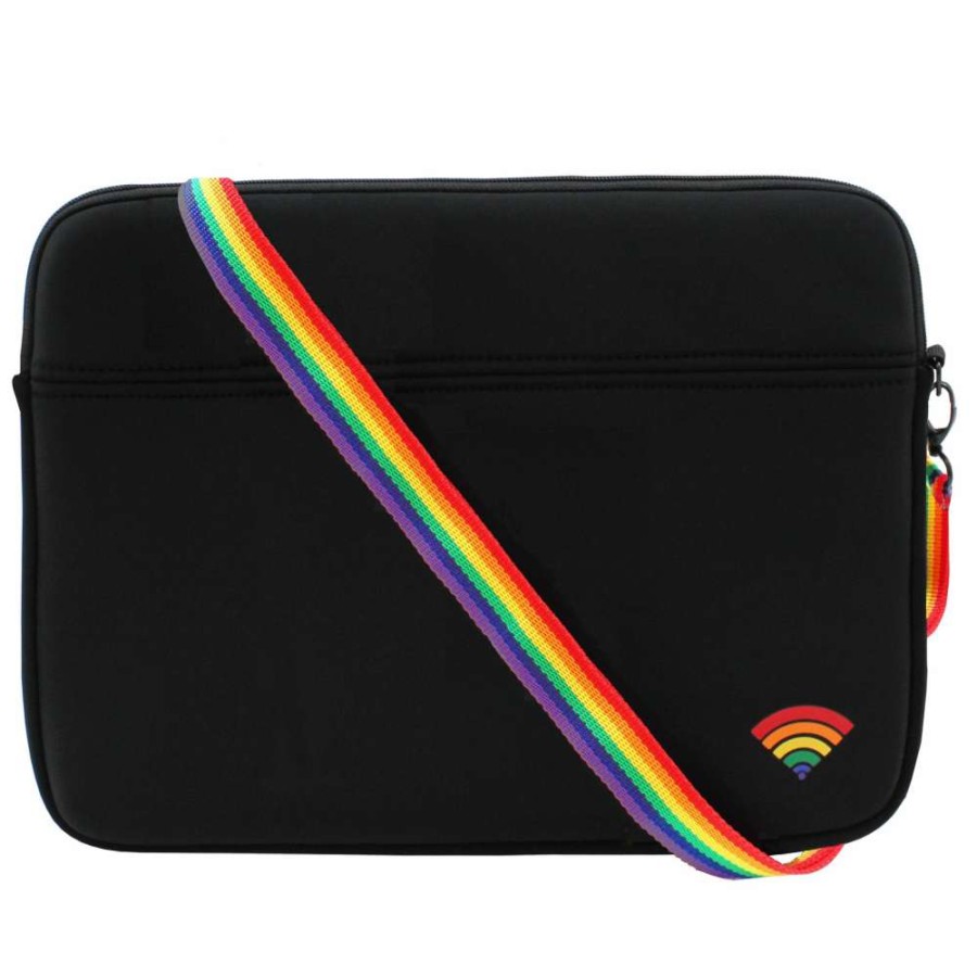 Fanny Pack * | Mytagalongs Laptop Sleeve With Carrying Strap Pride Black