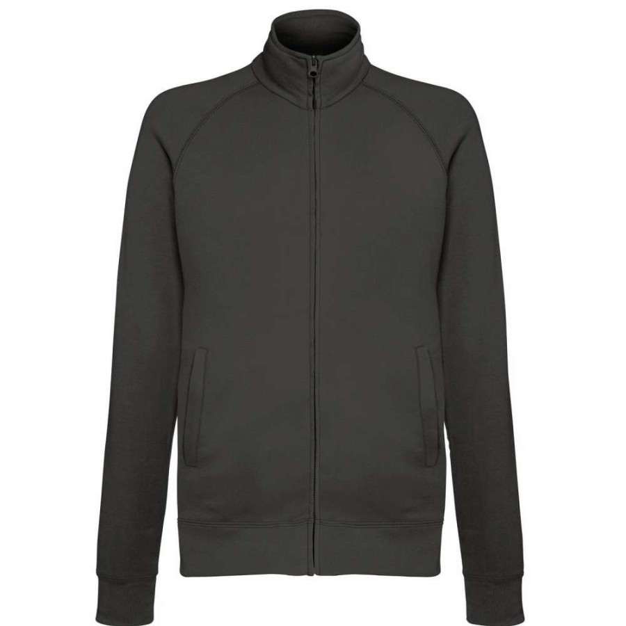 Coats, Jackets & Blazers * | Of The Loom Fruit Of The Loom Mens Lightweight Full Zip Sweatshirt Jacket ( ) Light Graphite