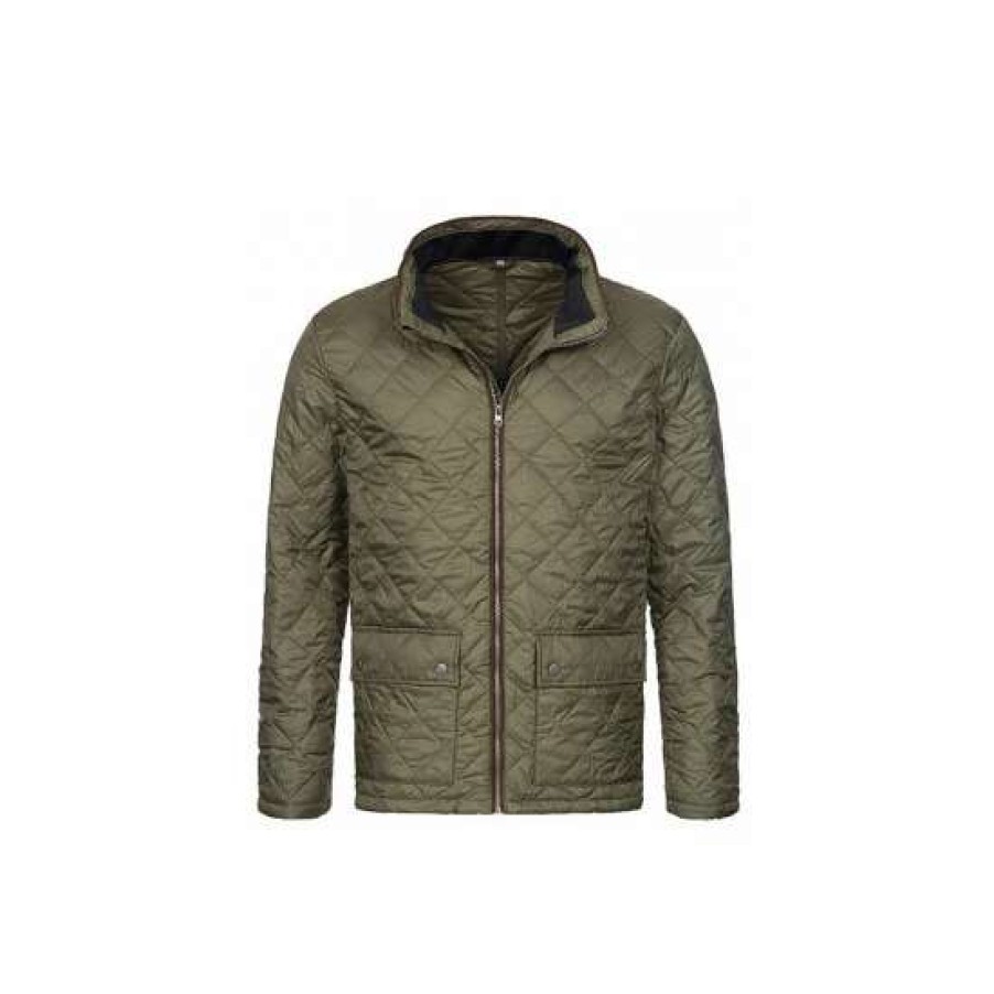 Coats, Jackets & Blazers * | Stedman Active Mens Active Quilted Jacket ( ) Coats, Jackets & Blazers Military Green