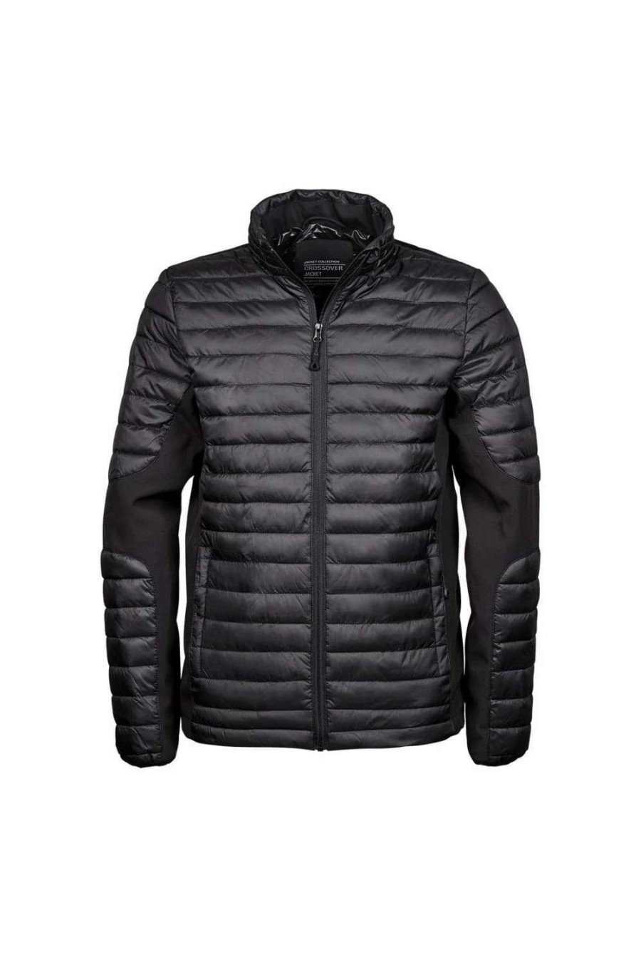 Coats, Jackets & Blazers * | Tee Jays Jays Mens Padded Full Zip Crossover Jacket ( ) Black/Black