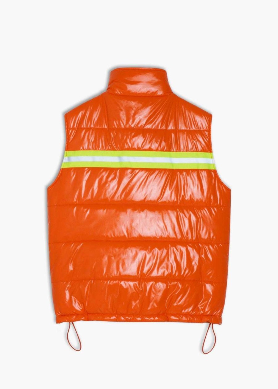 Coats, Jackets & Blazers * | Konus Men'S Zip-Up Puffer Vest Orange