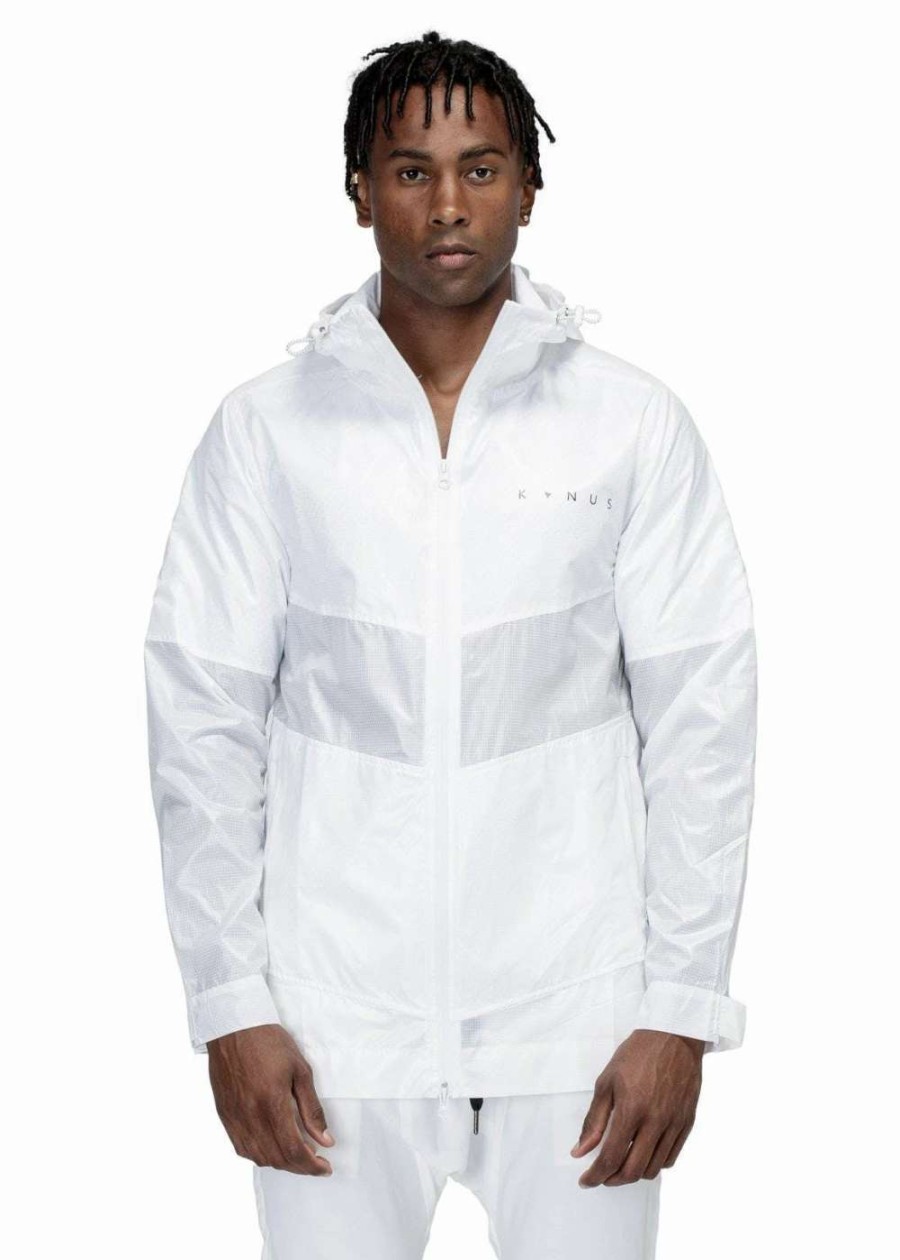 Coats, Jackets & Blazers * | Konus Hooded Windbreaker In White