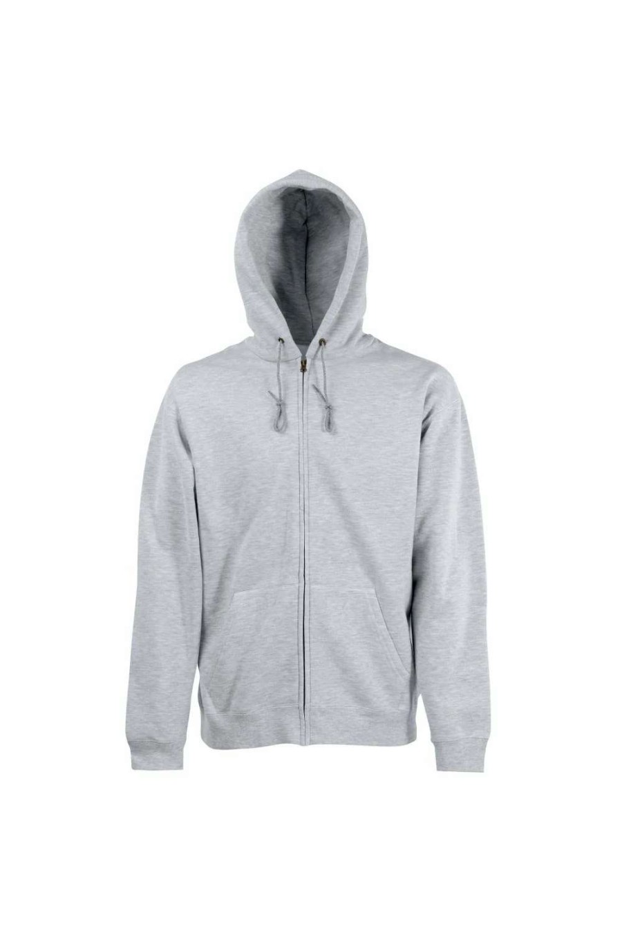 Coats, Jackets & Blazers * | Of The Loom Fruit Of The Loom Mens Hooded Sweatshirt Jacket ( ) Heather Gray