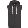 Coats, Jackets & Blazers * | Awdis Just Hoods Mens Sleeveless Hoodie Jacket ( ) Charcoal