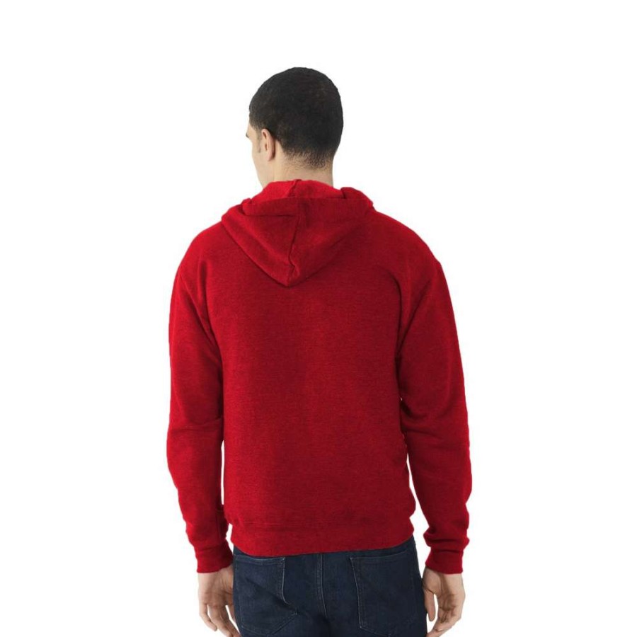 Coats, Jackets & Blazers * | Of The Loom Fruit Of The Loom Mens Lightweight Full Zip Jacket / Hoodie ( ) Red