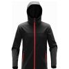 Coats, Jackets & Blazers * | Stormtech Mens Orbiter Hooded Soft Shell Jacket ( ) Black/Bright Red