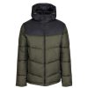 Coats, Jackets & Blazers * | Regatta Mens Regime Insulated Padded Jacket Dark Khaki/Black