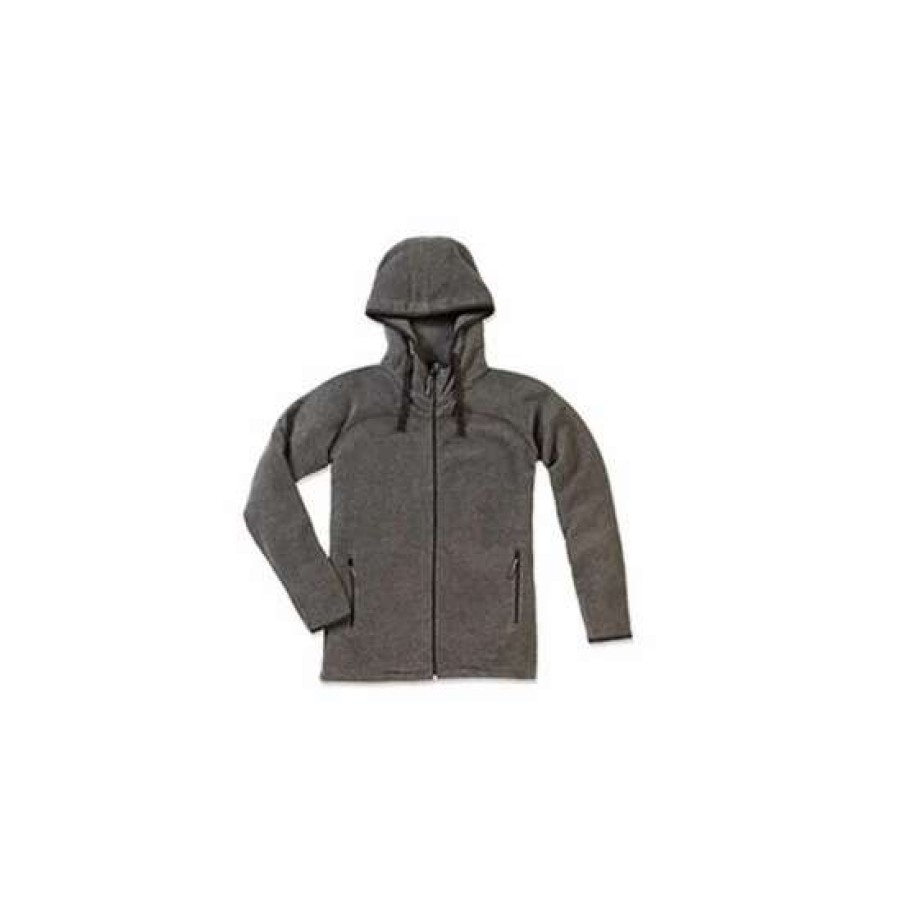 Coats, Jackets & Blazers * | Stedman Active Mens Active Power Fleece Jacket ( ) Coats, Jackets & Blazers Anthra Heather Gray