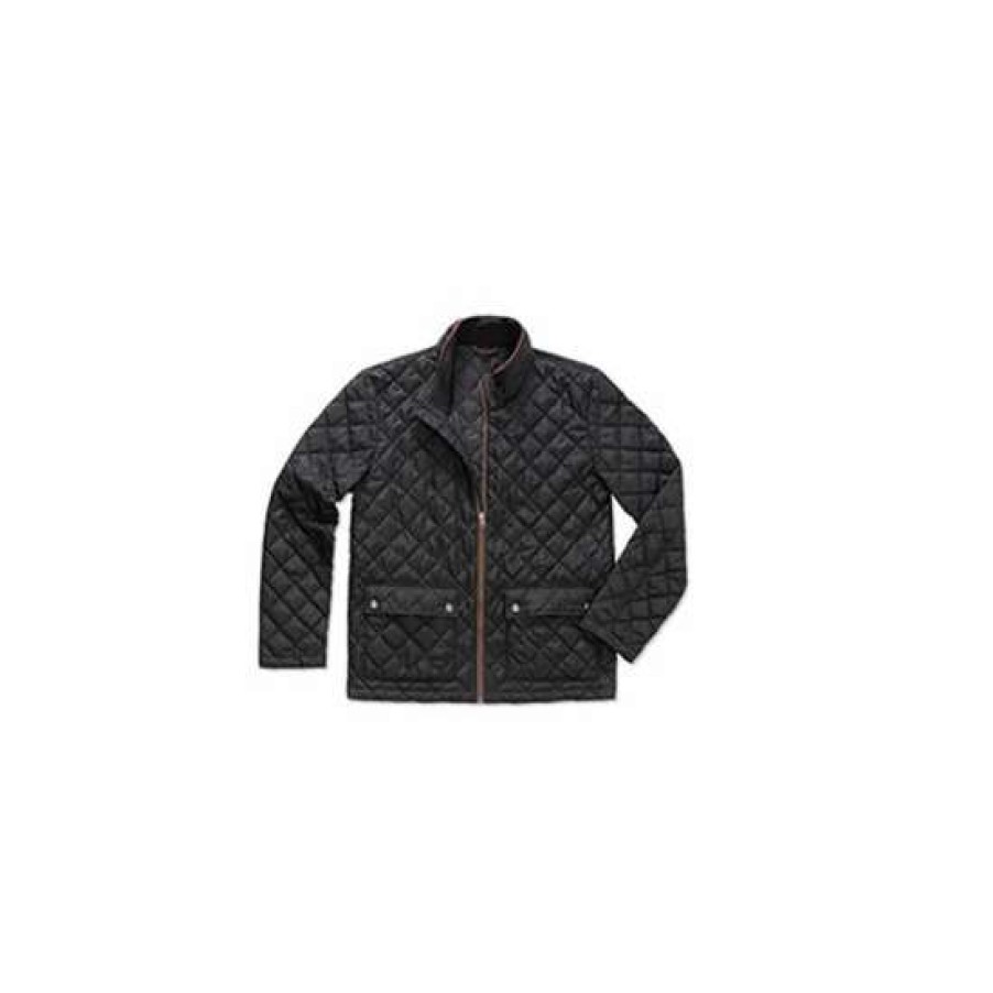 Coats, Jackets & Blazers * | Stedman Active Mens Active Quilted Jacket ( ) Coats, Jackets & Blazers Black Opal