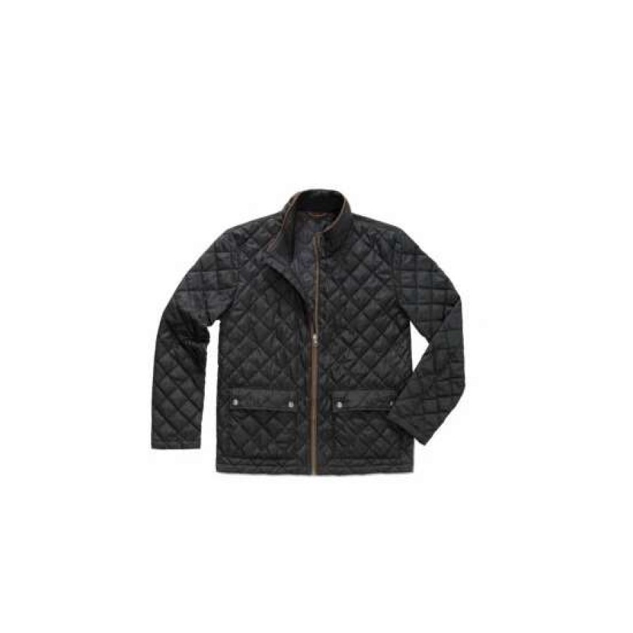 Coats, Jackets & Blazers * | Stedman Active Mens Active Quilted Jacket ( ) Coats, Jackets & Blazers Black Opal