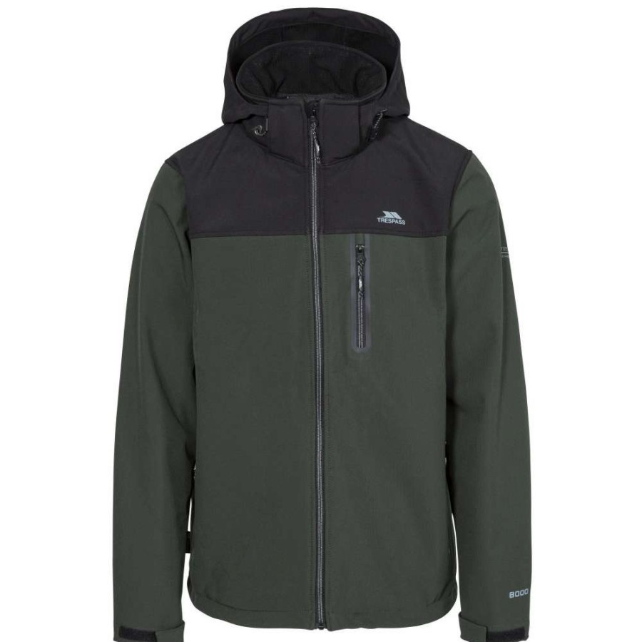 Coats, Jackets & Blazers * | Trespass Mens Hebron Ii Softshell Jacket ( ) Olive