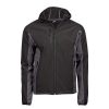 Coats, Jackets & Blazers * | Tee Jays Mens Hooded Fashion Softshell Jacket ( ) Black/Dark Grey