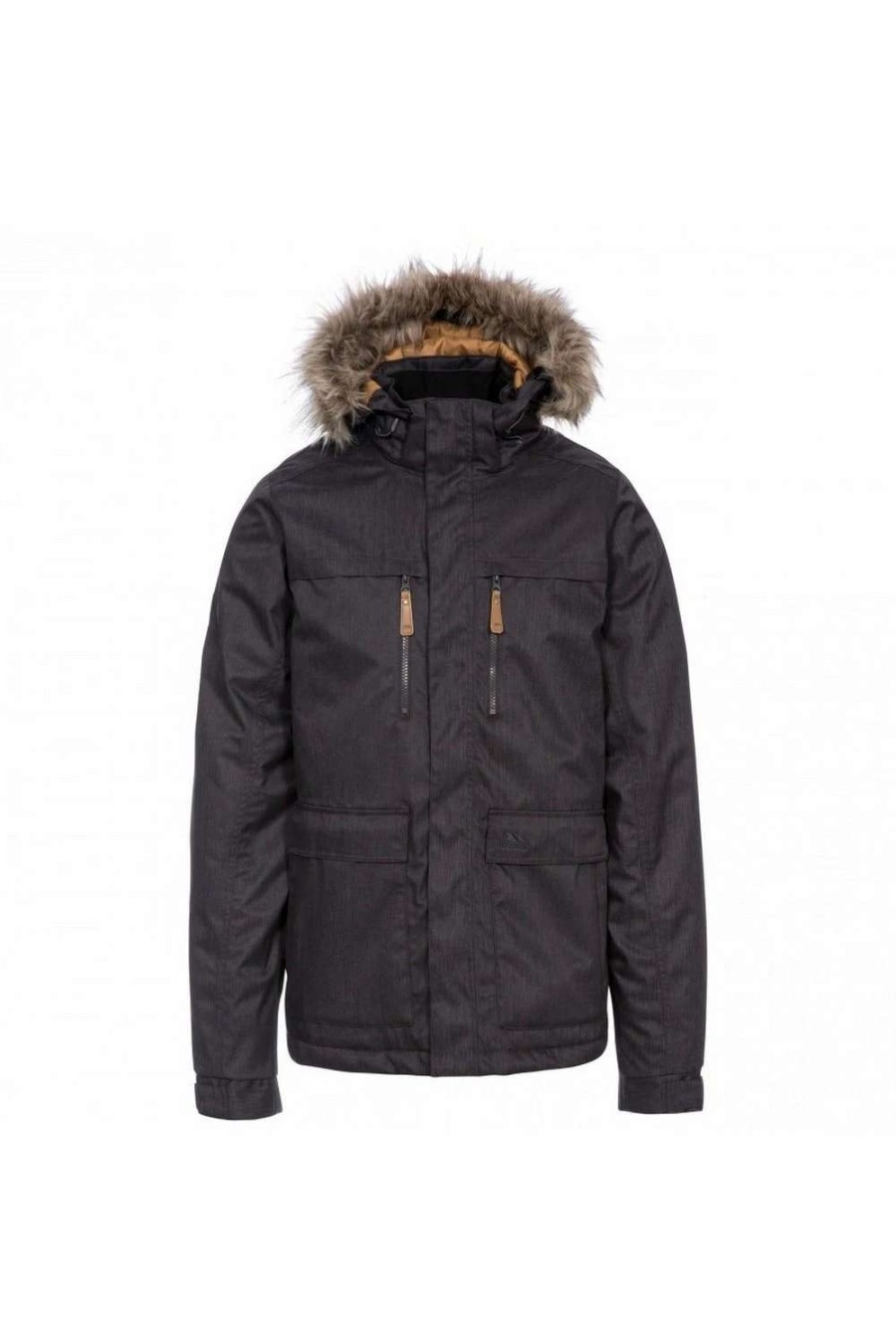 Coats, Jackets & Blazers * | Trespass Mens King Peak Waterproof Jacket ( ) Dark Gray