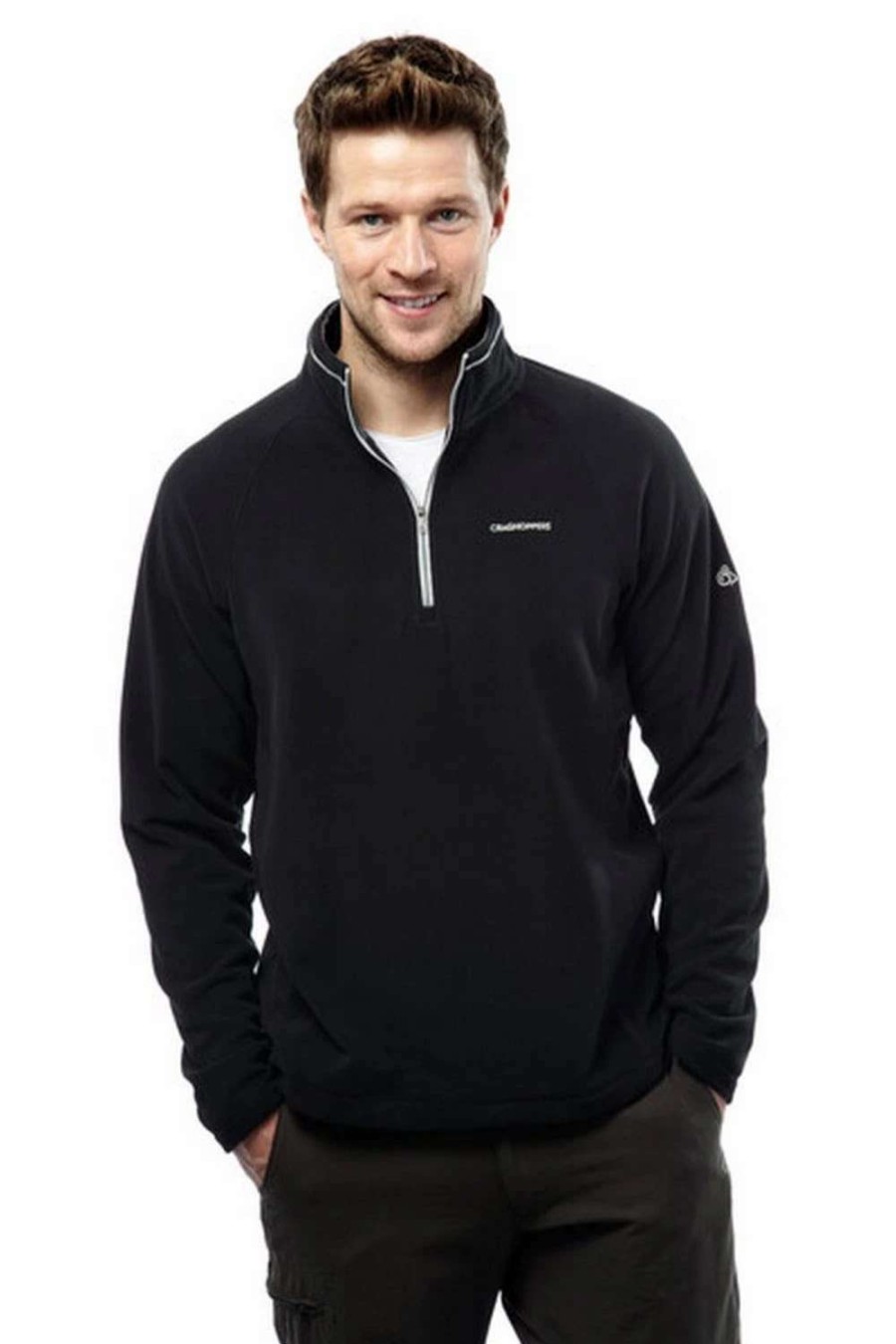 Coats, Jackets & Blazers * | Craghoppers Mens Selby Half Zip Fleece Top Black