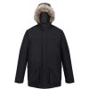 Coats, Jackets & Blazers * | Regatta Mens Salinger Ii Faux Fur Insulated Parka Black