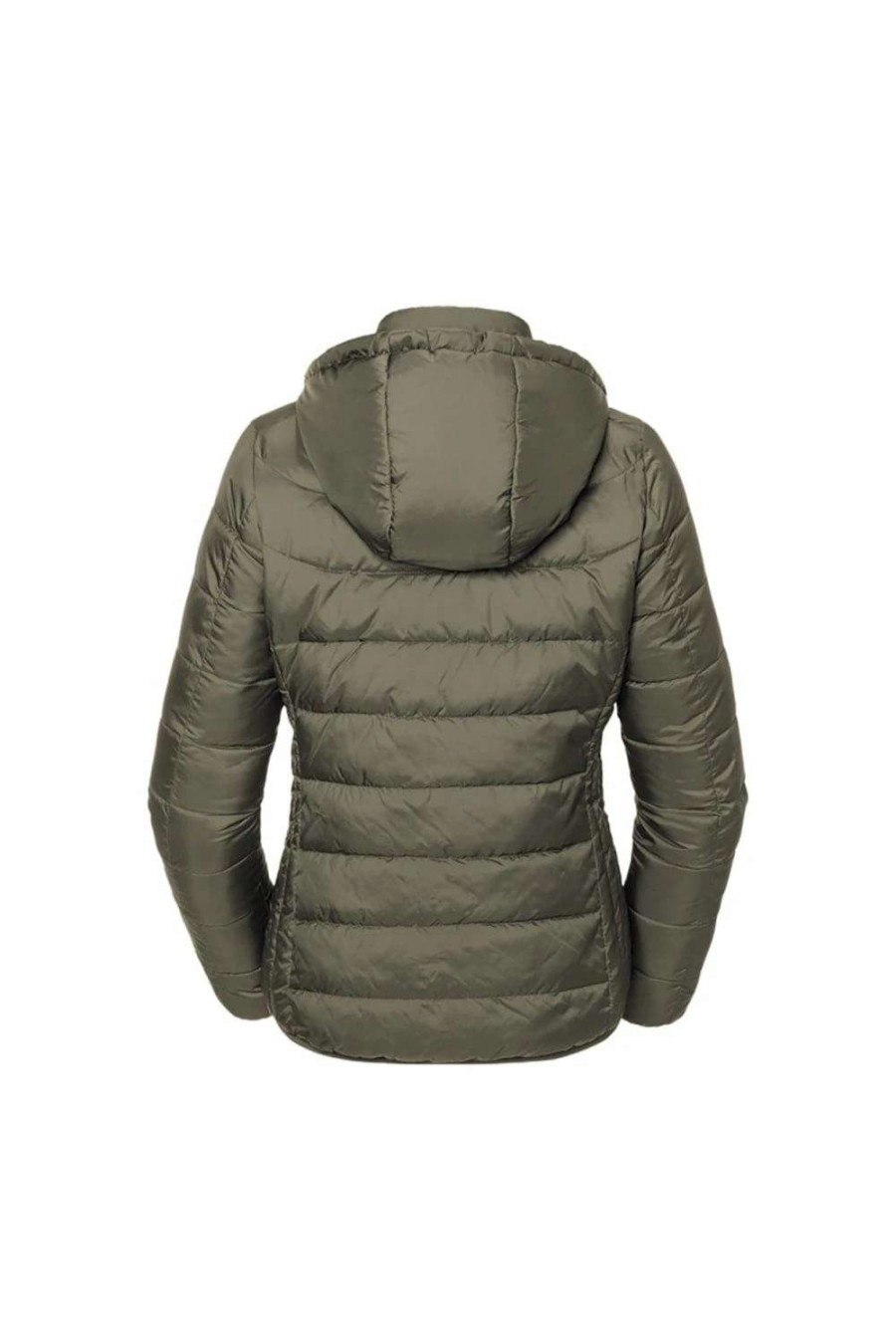 Coats, Jackets & Blazers * | Russell Adults Unisex Hooded Nano Jacket ( ) Dark Olive