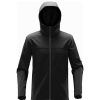 Coats, Jackets & Blazers * | Stormtech Mens Orbiter Hooded Soft Shell Jacket ( ) Black/Dolphin