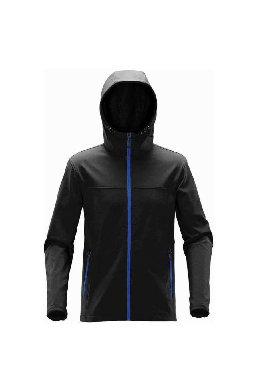 Coats, Jackets & Blazers * | Stormtech Mens Orbiter Hooded Soft Shell Jacket ( ) Black/Azure